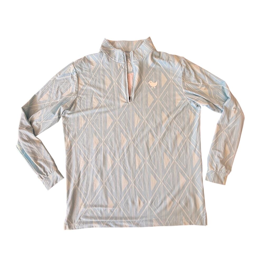 BAD BIRDIE GOLF 1/4 zip Pullover long sleeve Medium blue